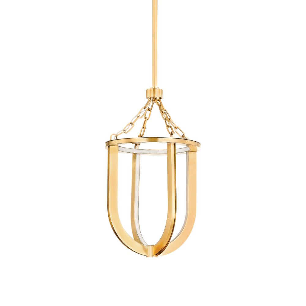Hudson Valley Lighting 2913-AGB Tournu Lantern in Aged Brass