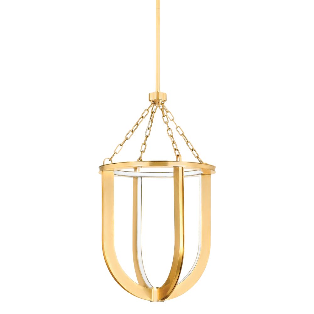 Hudson Valley Lighting 2917-AGB Tournu Lantern in Aged Brass