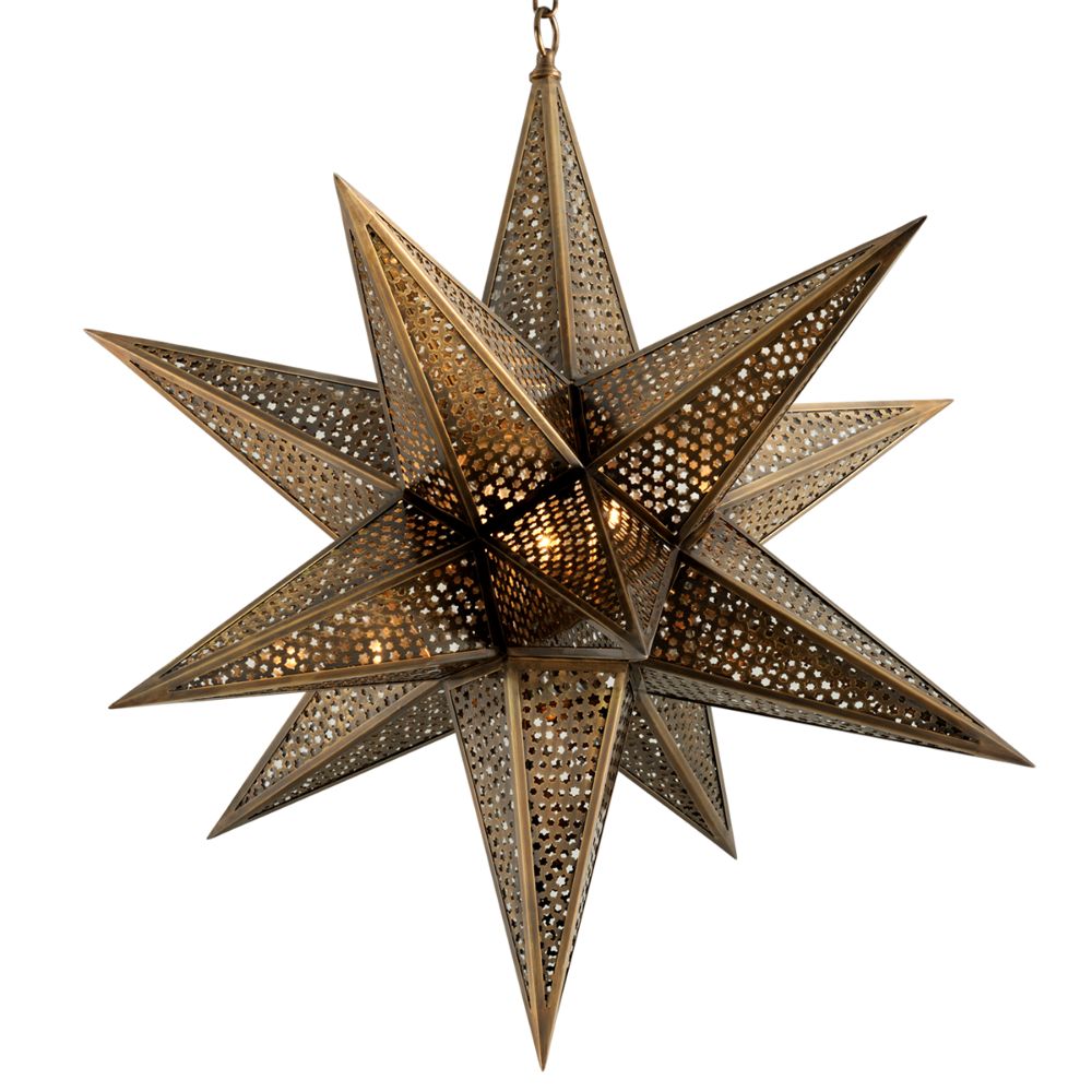 Corbett Lighting 302-73-OWB Star Of The East 3 Light Chandelier in Old World Bronze