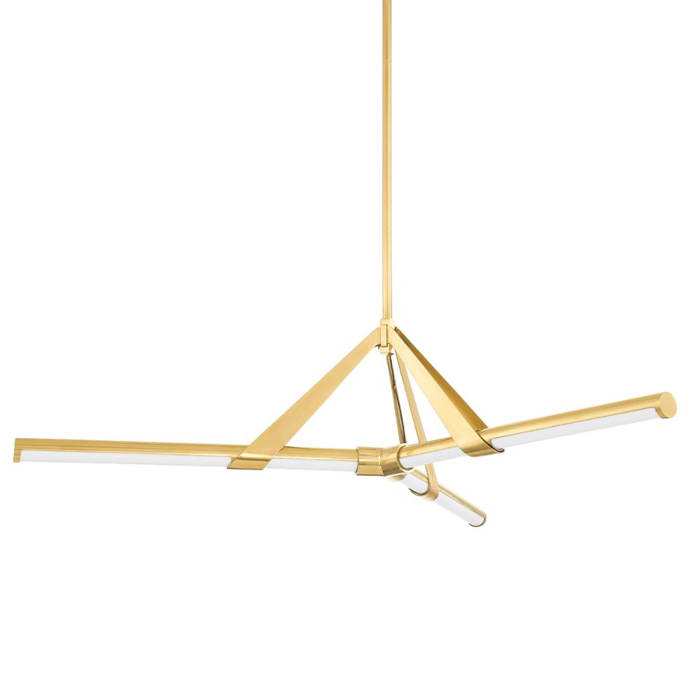 Hudson Valley 3046-AGB 3 Light Chandelier in Aged Brass