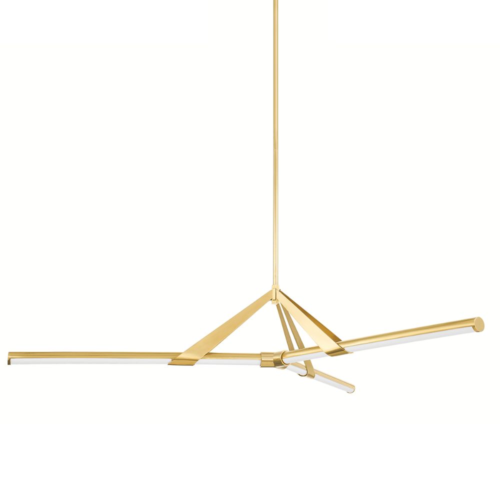 Hudson Valley 3062-AGB 3 Light Chandelier in Aged Brass