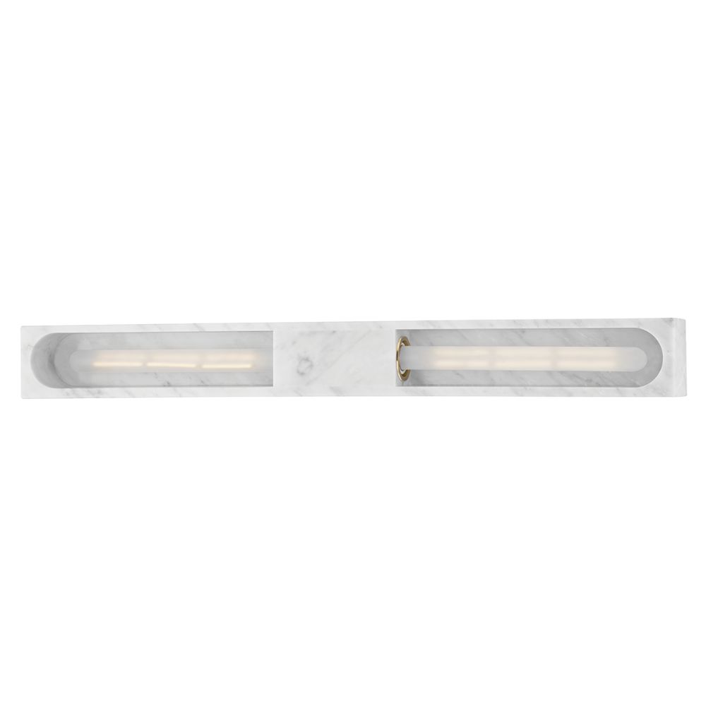 Hudson Valley 3092-WM 2 Light Wall Sconce in White Marble