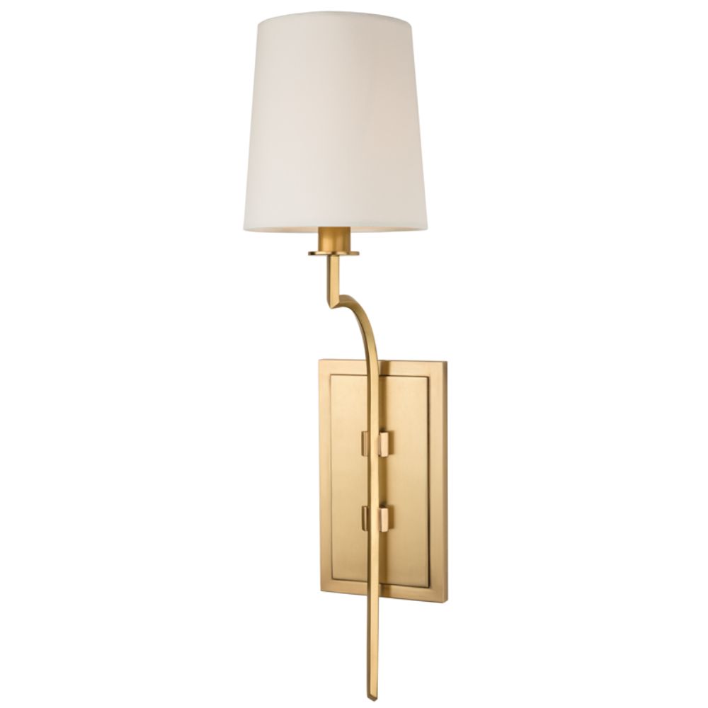 Hudson Valley Lighting 3111-AGB Glenford 1 Light Wall Sconce in Aged Brass