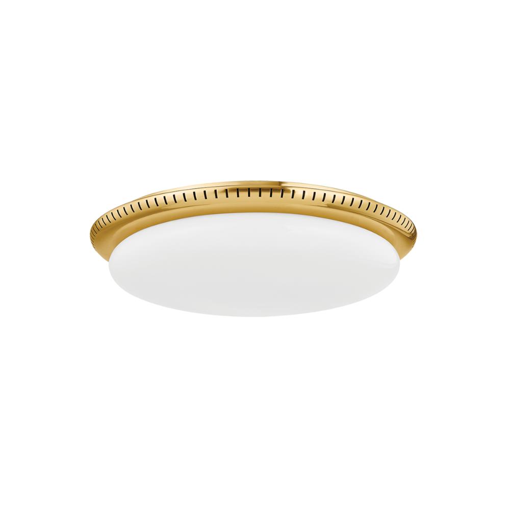 Hudson Valley 3118-AGB North Castle Flush Mount in Aged Brass