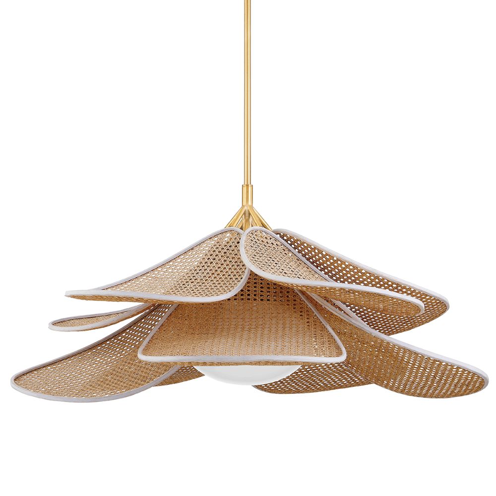Hudson Valley 3144-AGB 1 Light Pendant in Aged Brass