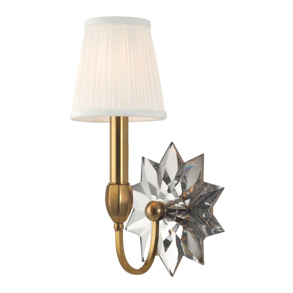 Hudson Valley Lighting 3211-AGB Barton 1 Light Wall Sconce in Aged Brass