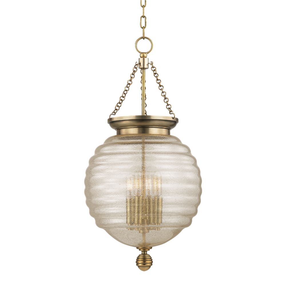 Hudson Valley 3214-AGB COOLIDGE-PENDANT in Aged Brass