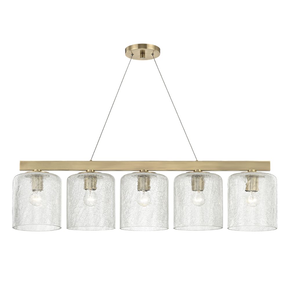 Hudson Valley 3240-AGB Charles 5 Light Island Light in Aged Brass