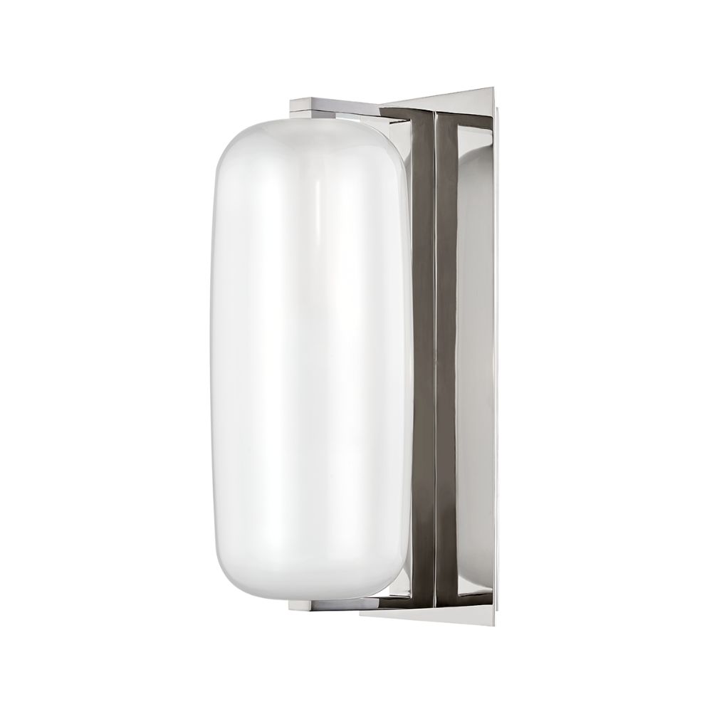 Hudson Valley 3471-PN Pebble 1 Light Wall Sconce in Polished Nickel