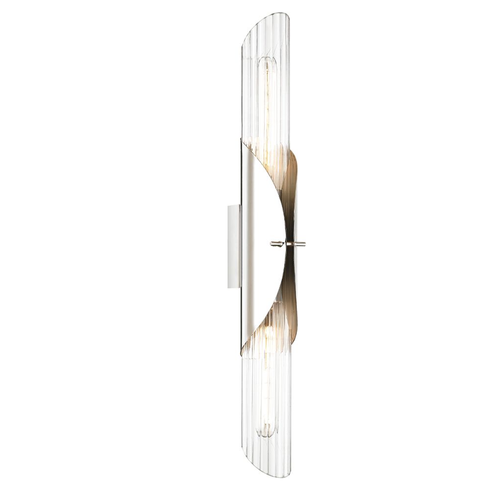 Hudson Valley 3526-PN Lefferts 2 Light Wall Sconce in Polished Nickel