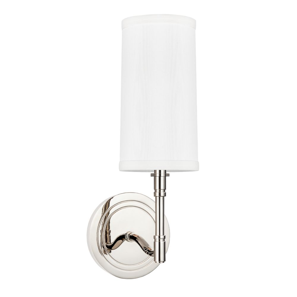 Hudson Valley Lighting 361-PN 1 Light Wall Sconce in Polished Nickel