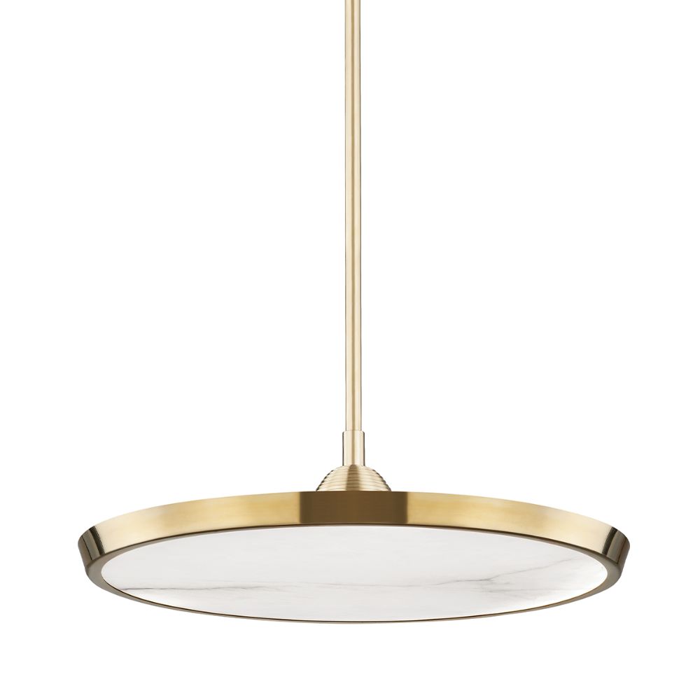 Hudson Valley 3621-AGB Draper Large Led Pendant in Aged Brass