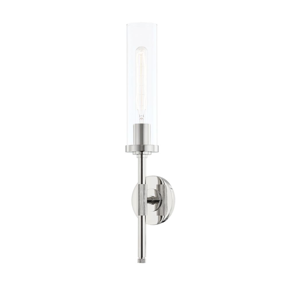 Hudson Valley 3700-PN Bowery 1 Light Wall Sconce in Polished Nickel