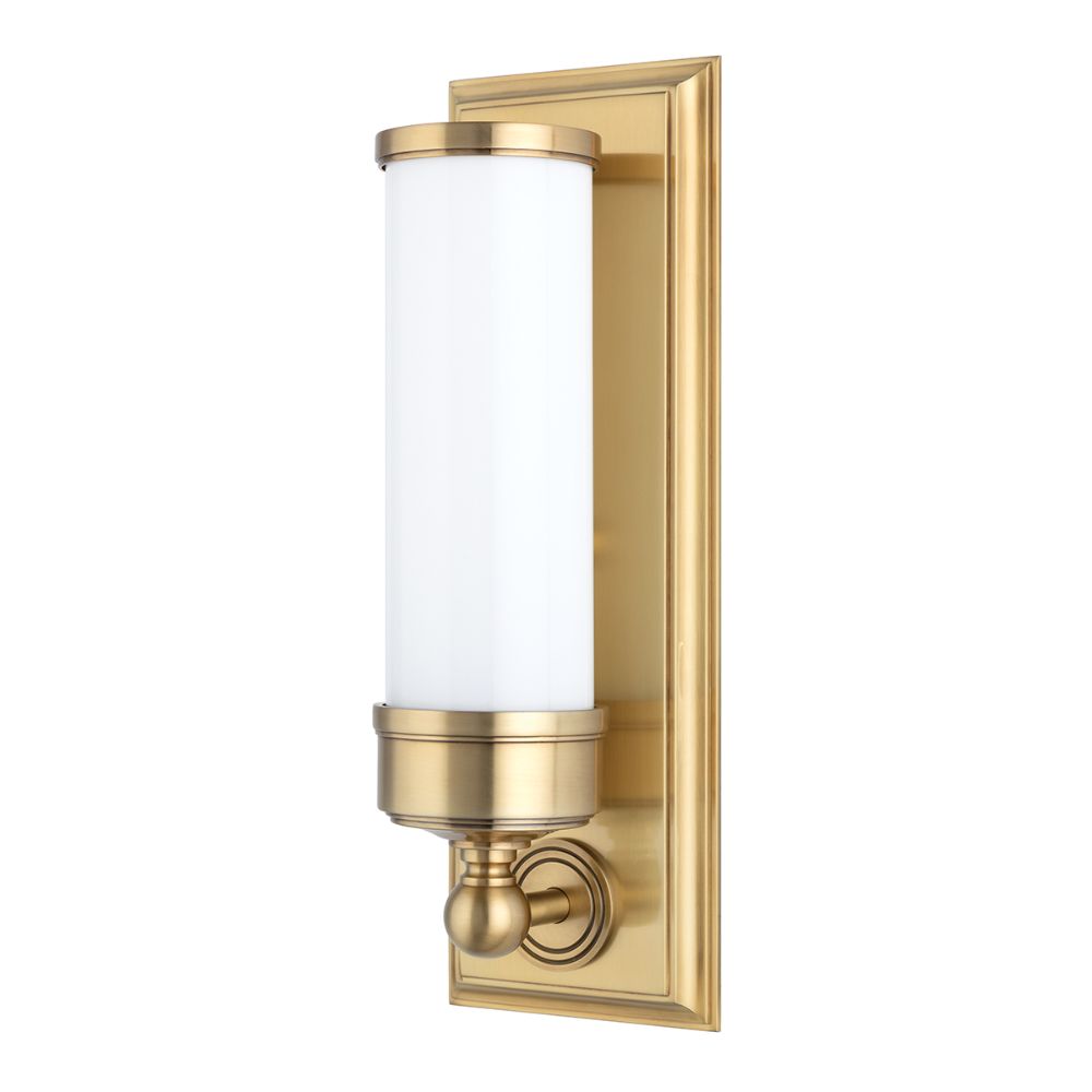 Hudson Valley Lighting 371-AGB Everett 1 Light Bath Bracket in Aged Brass