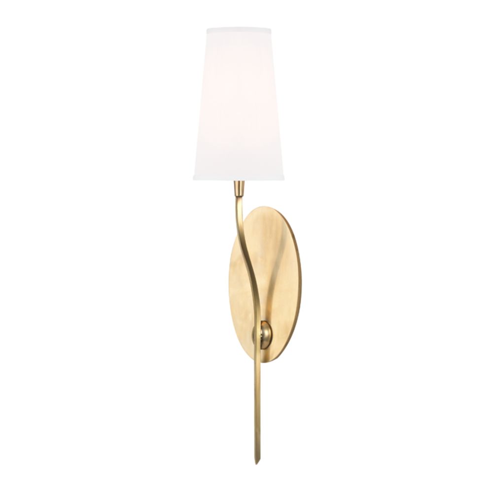 Hudson Valley Lighting 3711-AGB-WS Rutland 1 Light Wall Sconce in Aged Brass