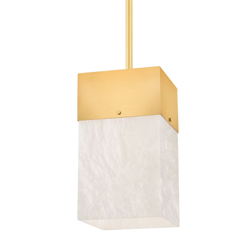 Hudson Valley 3810-AGB 1 Light Pendant in Aged Brass