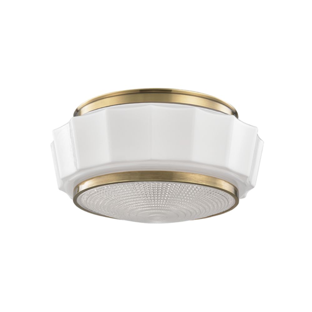 Hudson Valley 3814F-AGB ODESSA-FLUSH MOUNT in Aged Brass