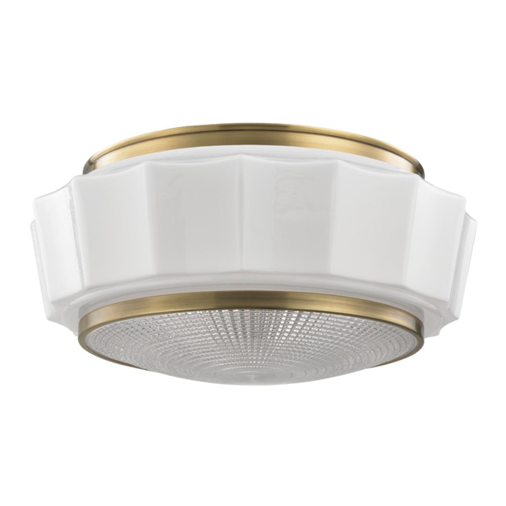 Hudson Valley 3816F-AGB ODESSA-FLUSH MOUNT in Aged Brass
