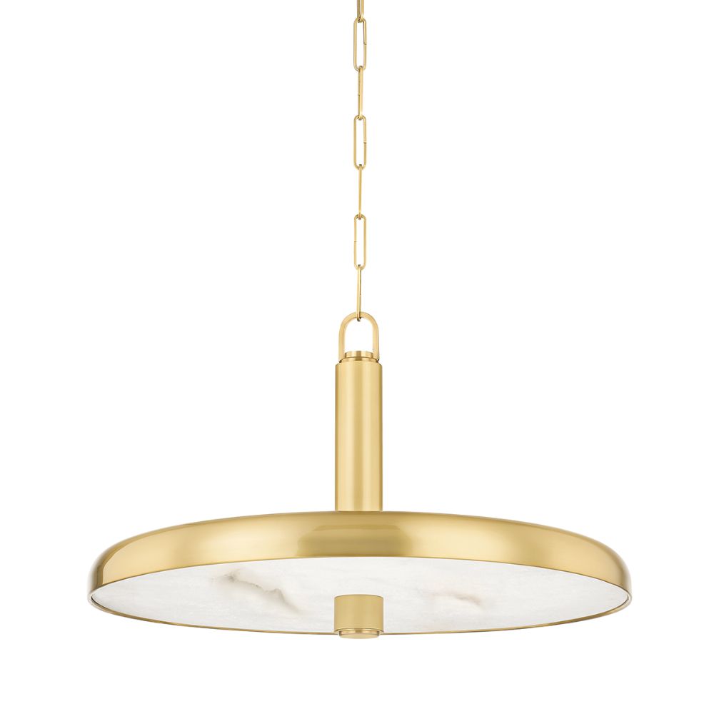 Hudson Valley 3828-AGB 1 Light Pendant in Aged Brass