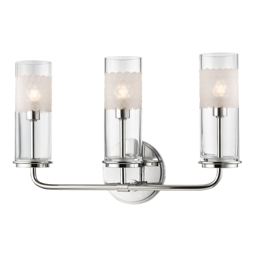Hudson Valley 3903-PN WENTWORTH-WALL SCONCE in Polished Nickel
