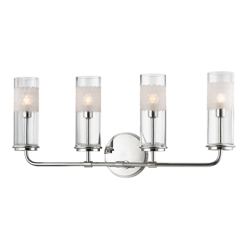 Hudson Valley 3904-PN WENTWORTH-WALL SCONCE in Polished Nickel
