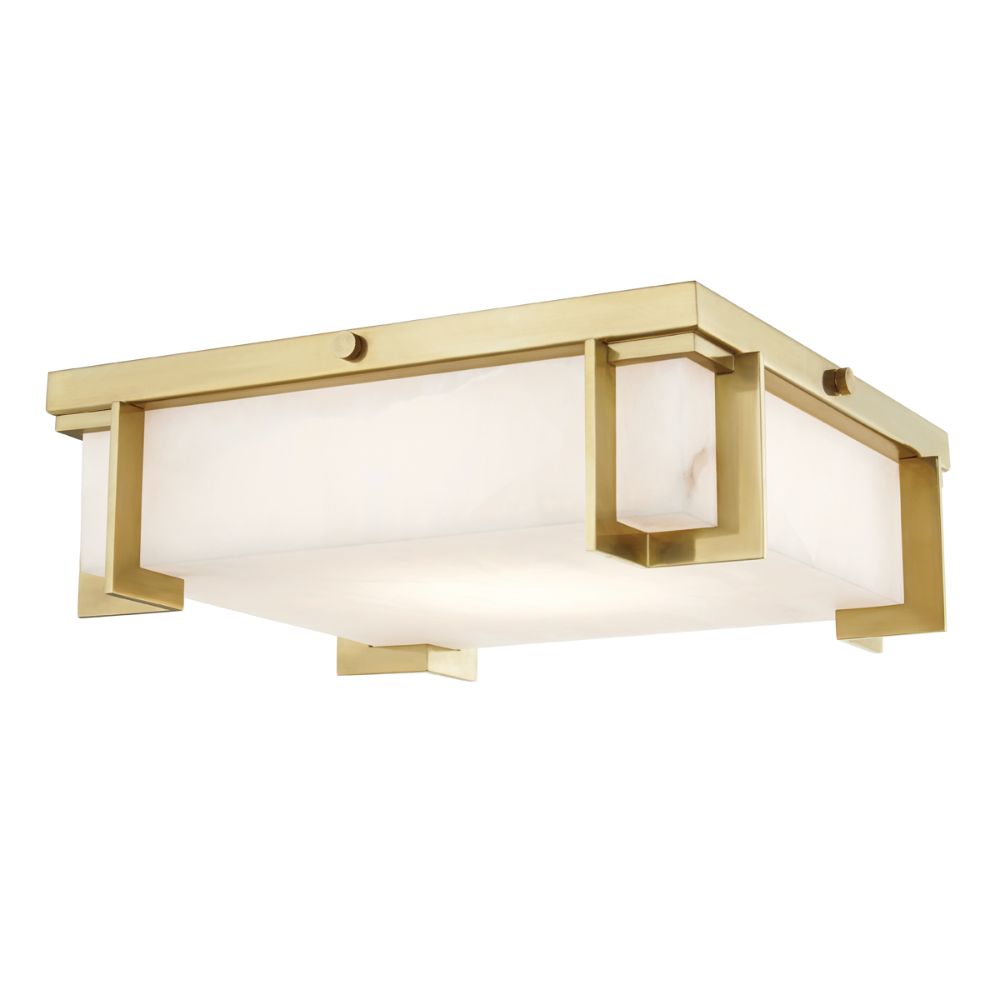 Hudson Valley 3913-AGB Delmar Led Large Flush Mount in Aged Brass