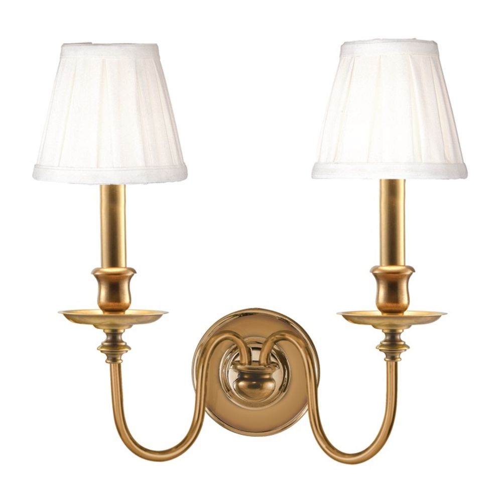 Hudson Valley Lighting 4022-AGB Menlo Park 2 Light Wall Sconce in Aged Brass
