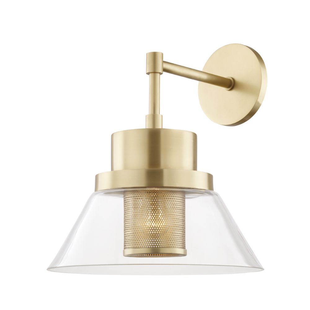 Hudson Valley 4030-AGB Paoli 1 Light Wall Sconce in Aged Brass
