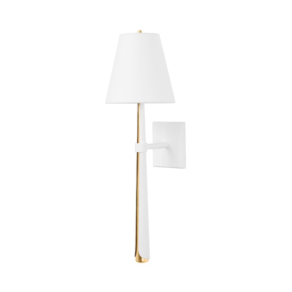 Corbett 405-01-VGL/GSW 1 Light Wall Sconce in Vintage Gold Leaf/gesso White
