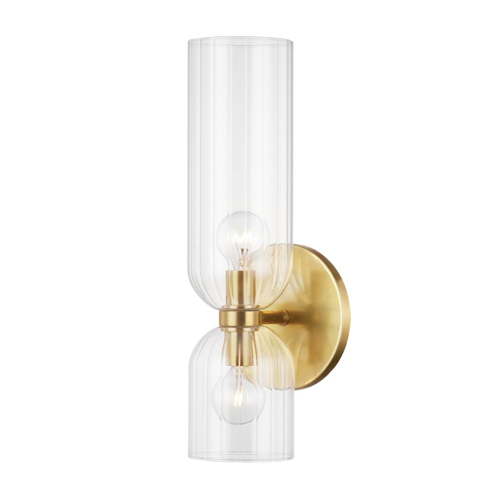 Hudson Valley Lighting 4122-AGB Sayville 2 Light Wall Sconce in Aged Brass