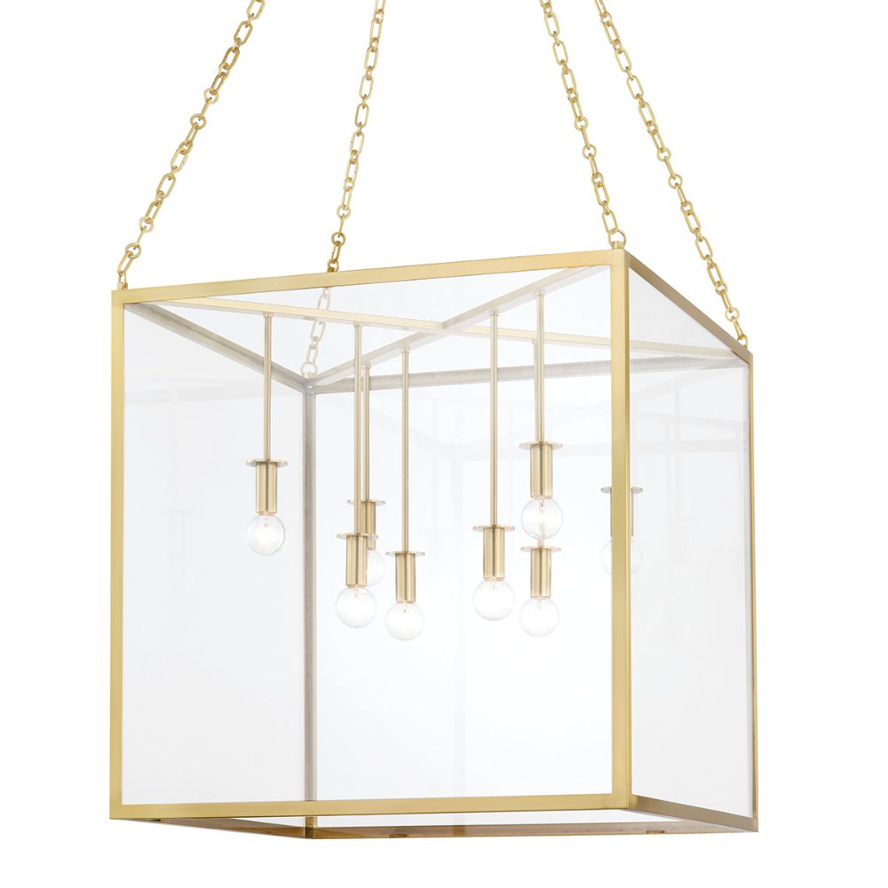 Hudson Valley 4124-AGB 8 Light Large Pendant in Aged Brass