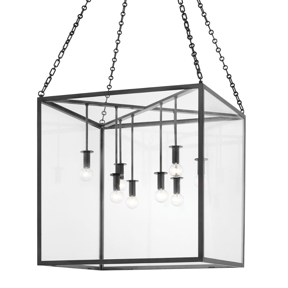 Hudson Valley 4124-AI 8 Light Large Pendant in Aged Iron