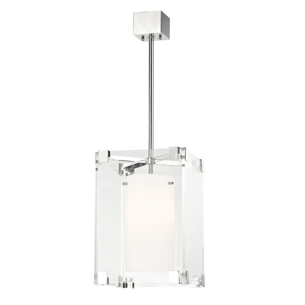 Hudson Valley 4125-PN Achilles 1 Light Small Pendant in Polished Nickel