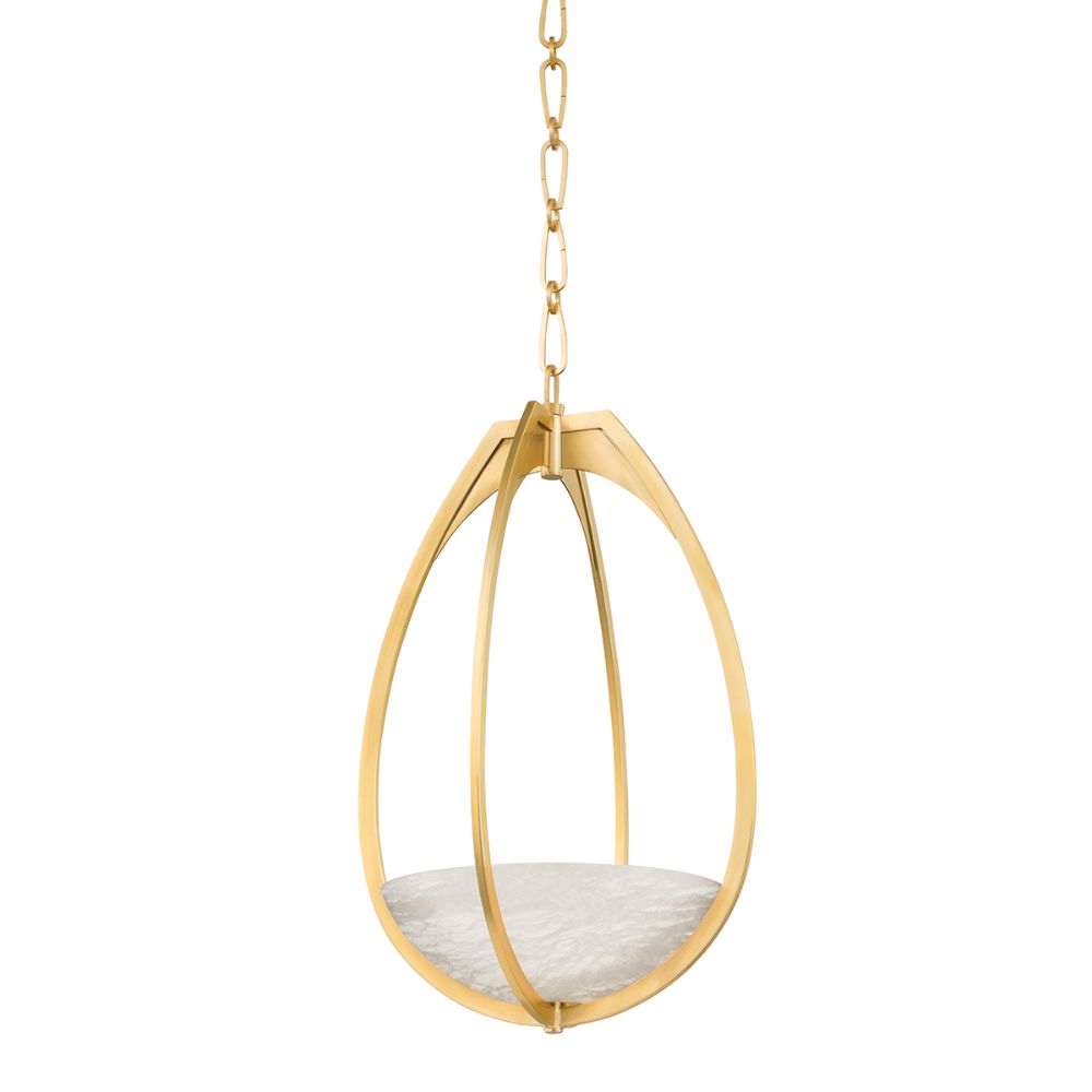 Hudson Valley 4313-AGB 1 Light Pendant in Aged Brass
