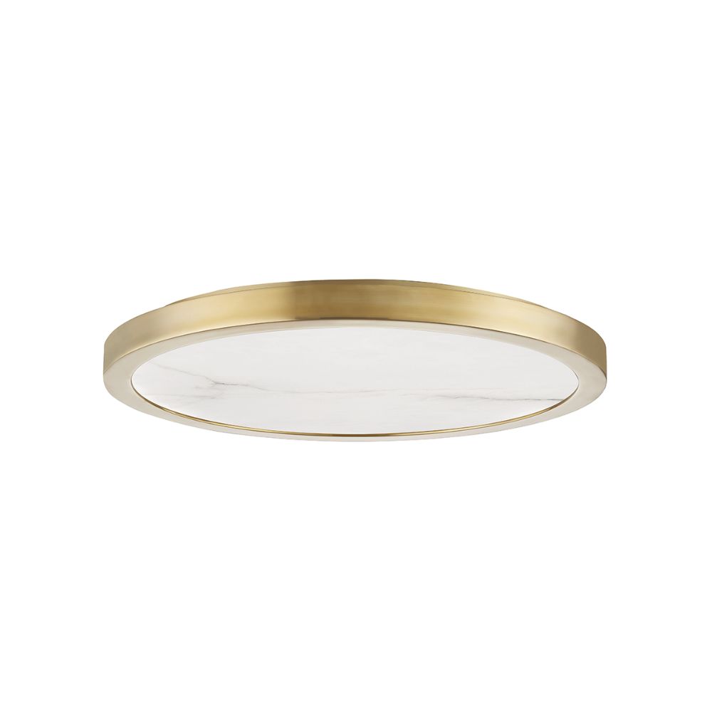 Hudson Valley Lighting 4318-AGB Woodhaven 18" Led Flush Mount in Aged Brass