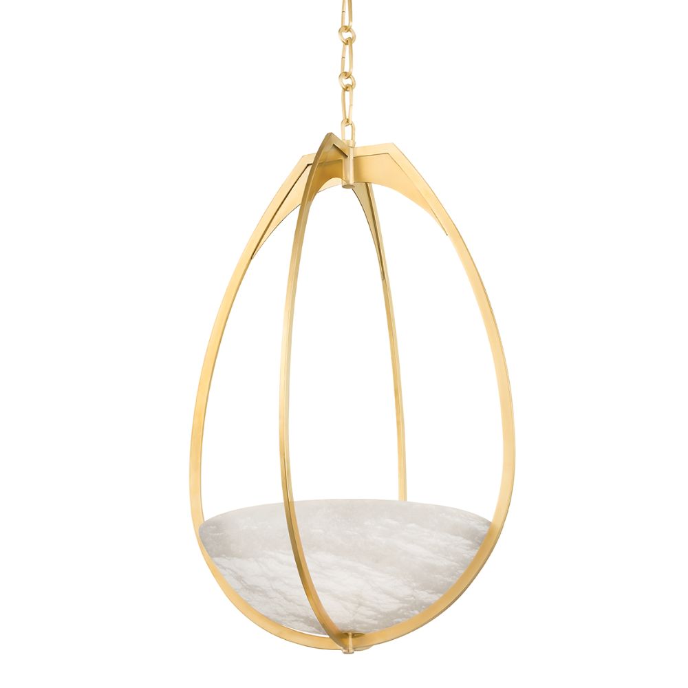 Hudson Valley 4319-AGB 1 Light Pendant in Aged Brass