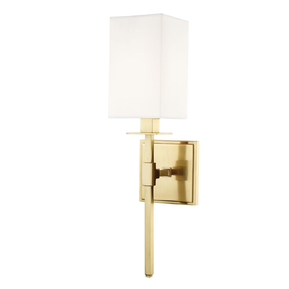 Hudson Valley 4400-AGB Taunton 1 Light Wall Sconce in Aged Brass