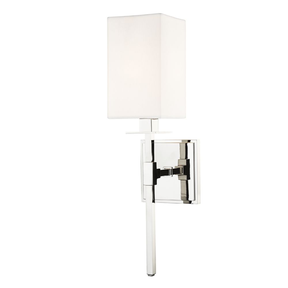 Hudson Valley 4400-PN Taunton 1 Light Wall Sconce in Polished Nickel