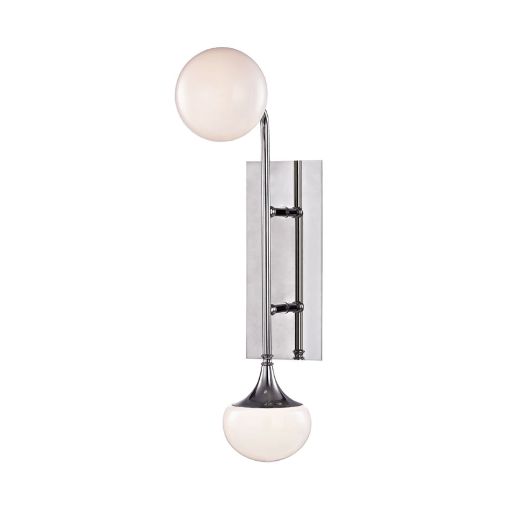 Hudson Valley 4700-PN Fleming 2 Light Wall Sconce in Polished Nickel