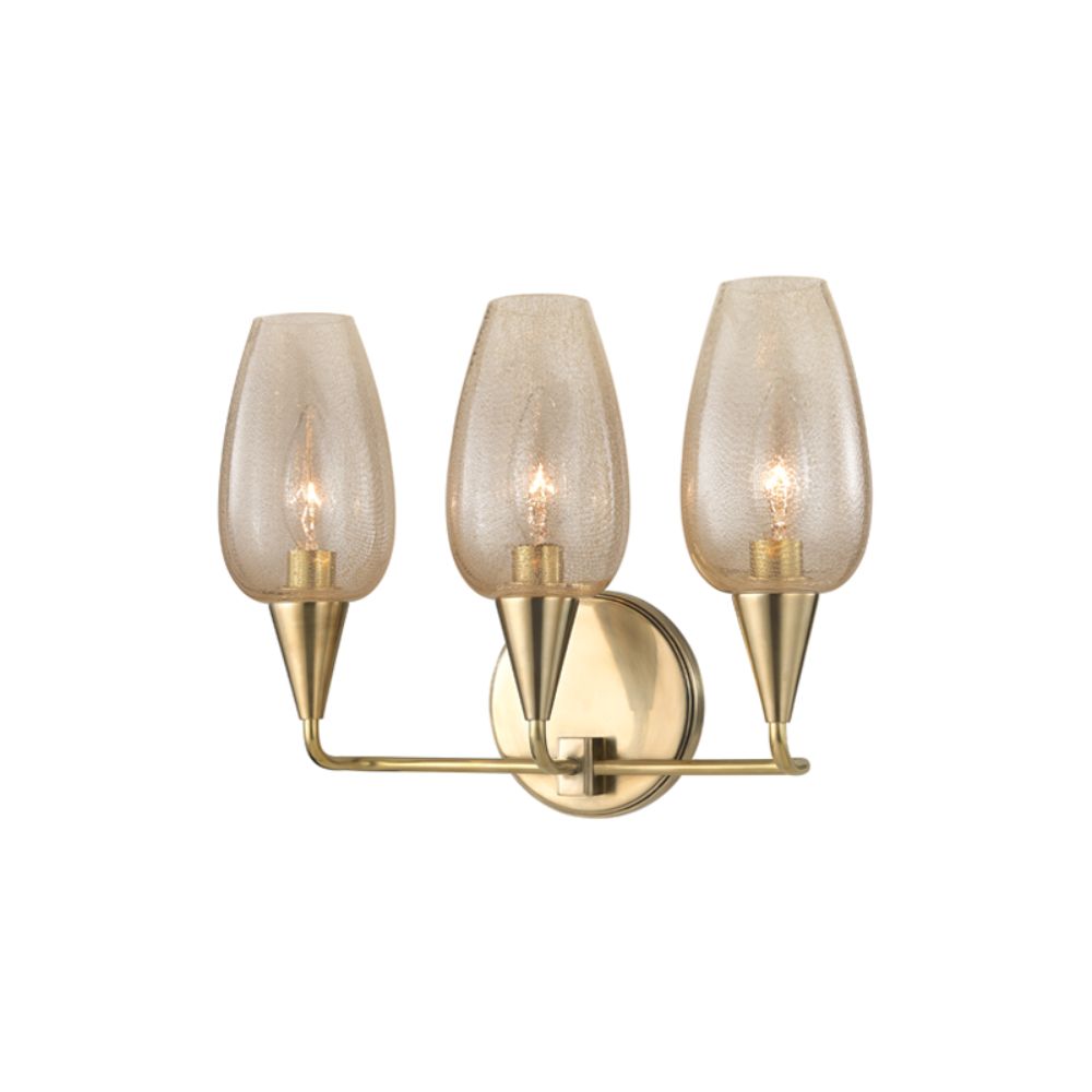 Hudson Valley 4703-AGB LONGMONT-WALL SCONCE in Aged Brass