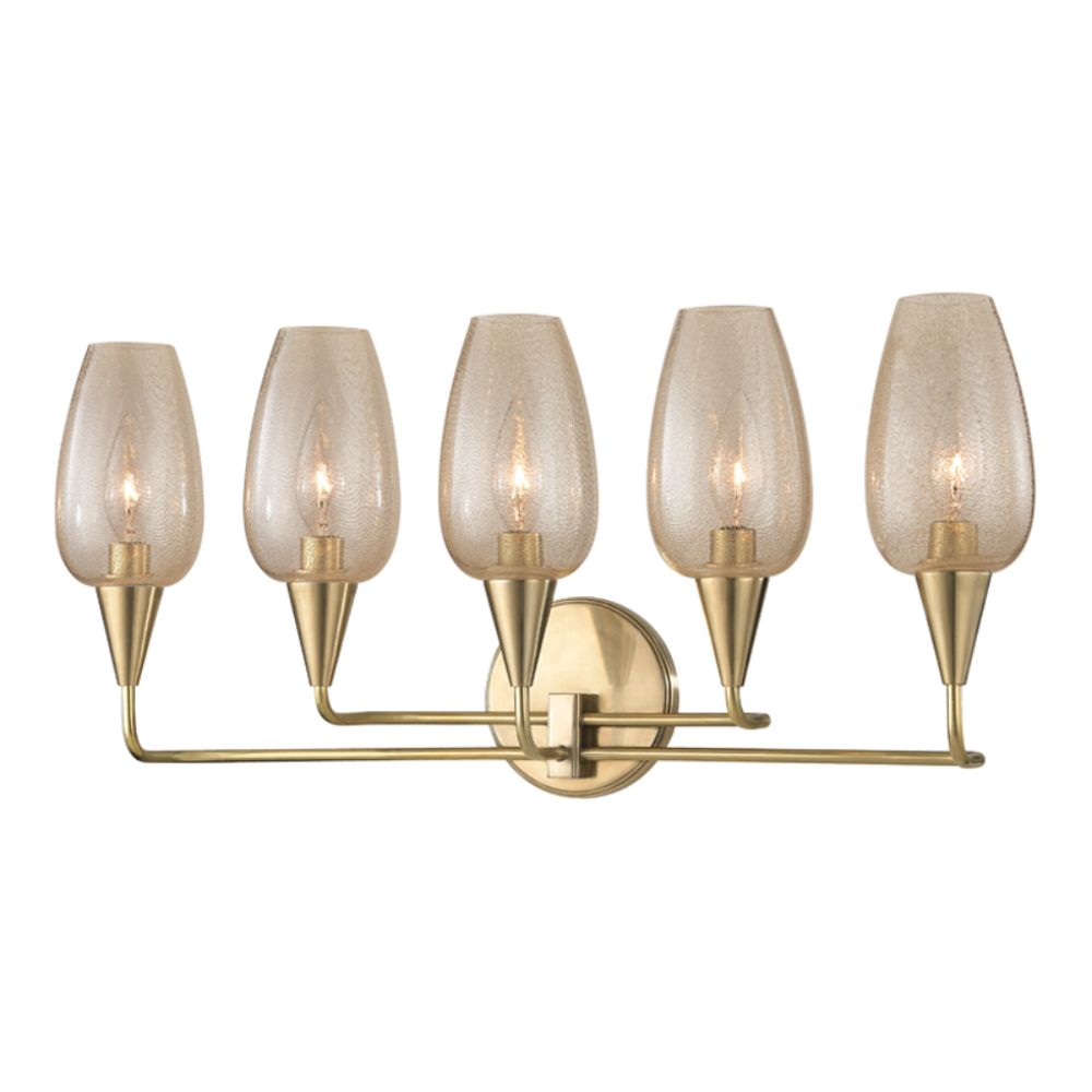 Hudson Valley 4705-AGB LONGMONT-WALL SCONCE in Aged Brass