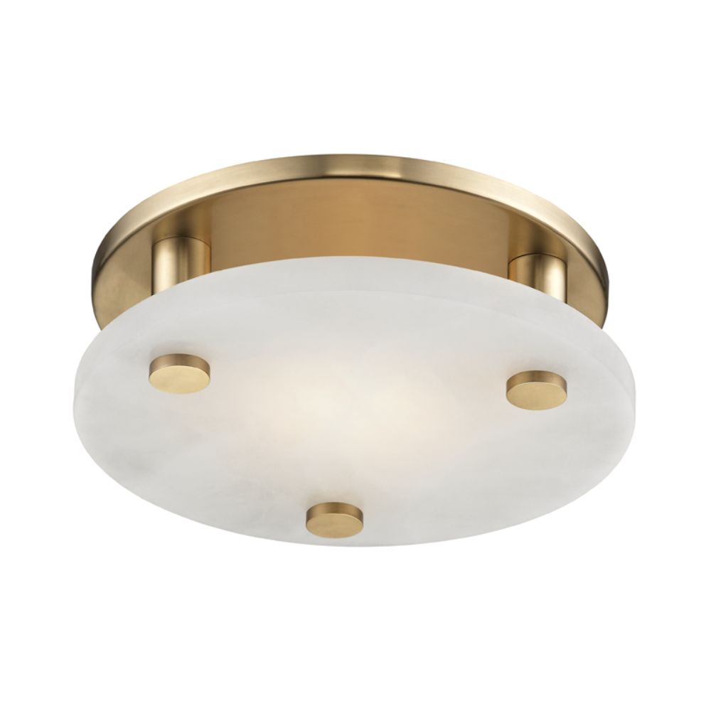 Hudson Valley 4709-AGB Croton Small Led Flush Mount in Aged Brass