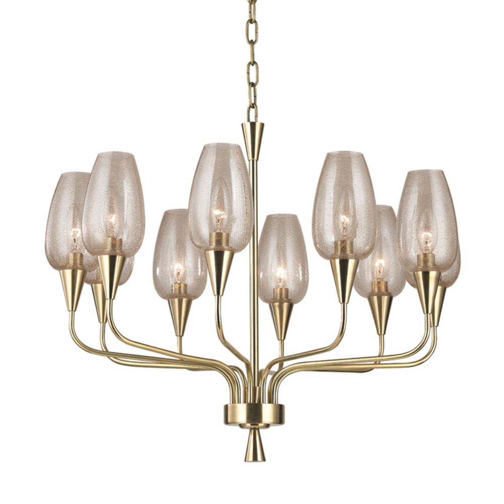 Hudson Valley 4725-AGB LONGMONT-CHANDELIER in Aged Brass