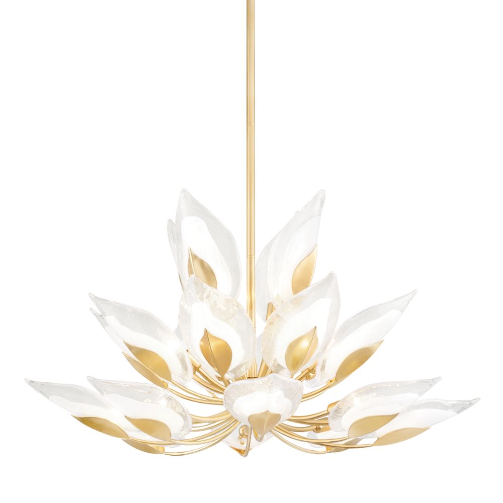 Hudson Valley 4840-GL Blossom 20 Light Chandelier in Gold Leaf