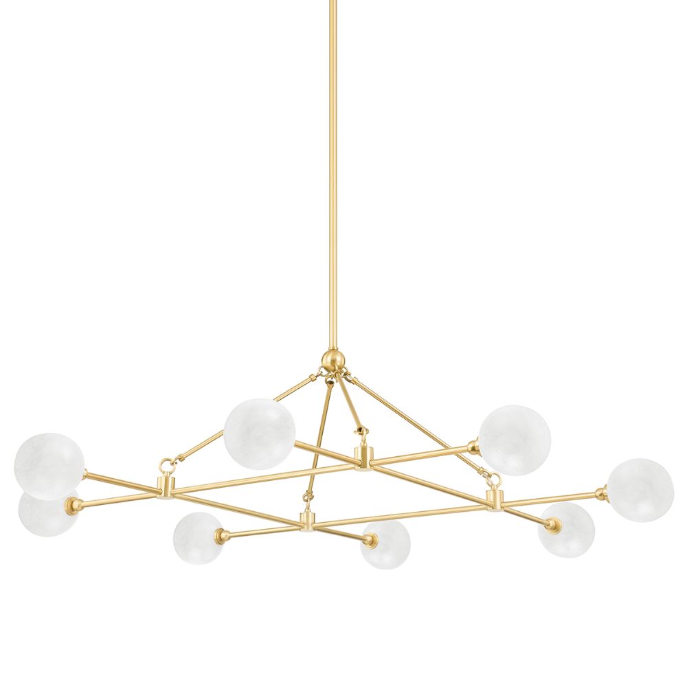 Hudson Valley 4846-AGB 8 Light Chandelier in Aged Brass