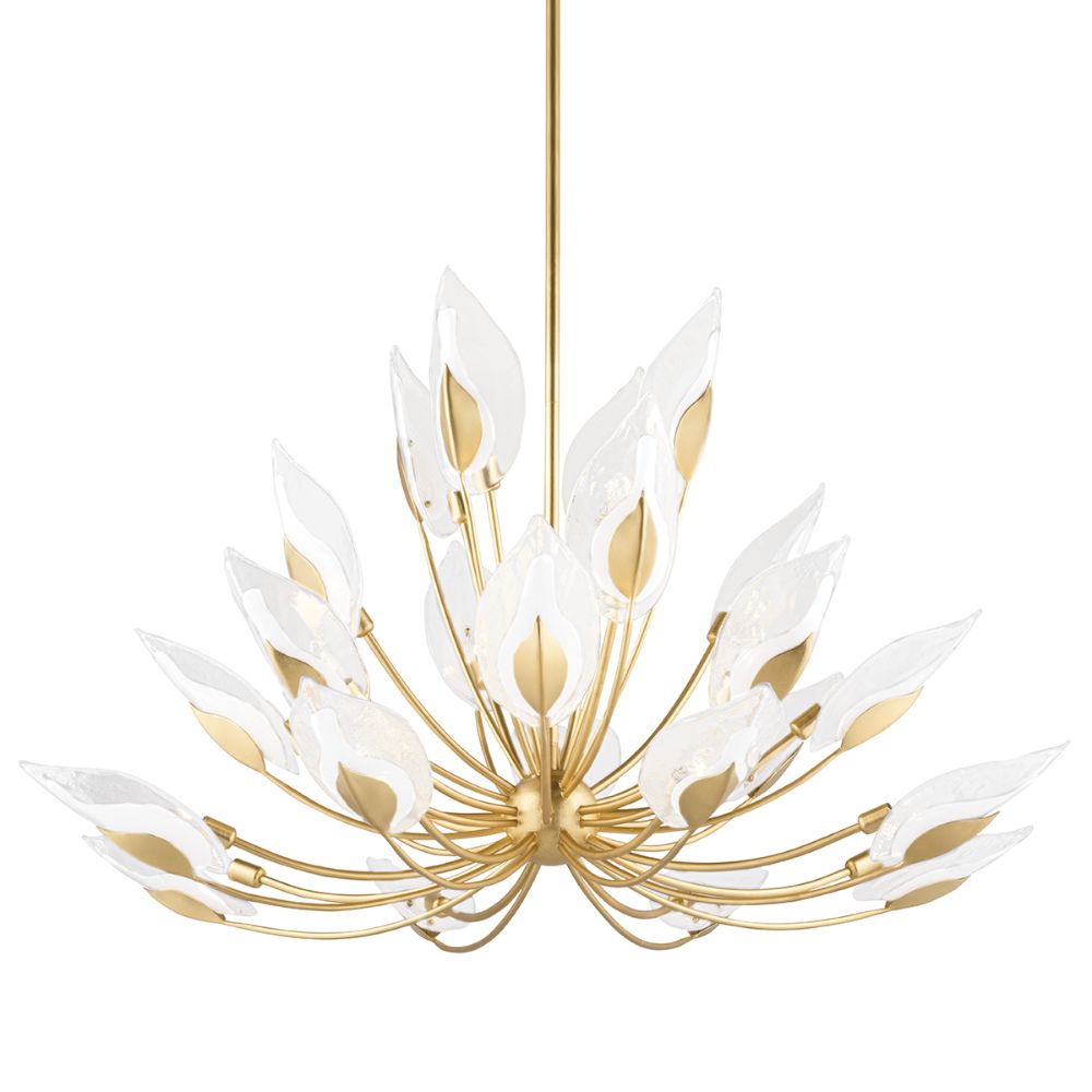 Hudson Valley Lighting 4856-GL Blossom 28 Light Chandelier in Gold Leaf