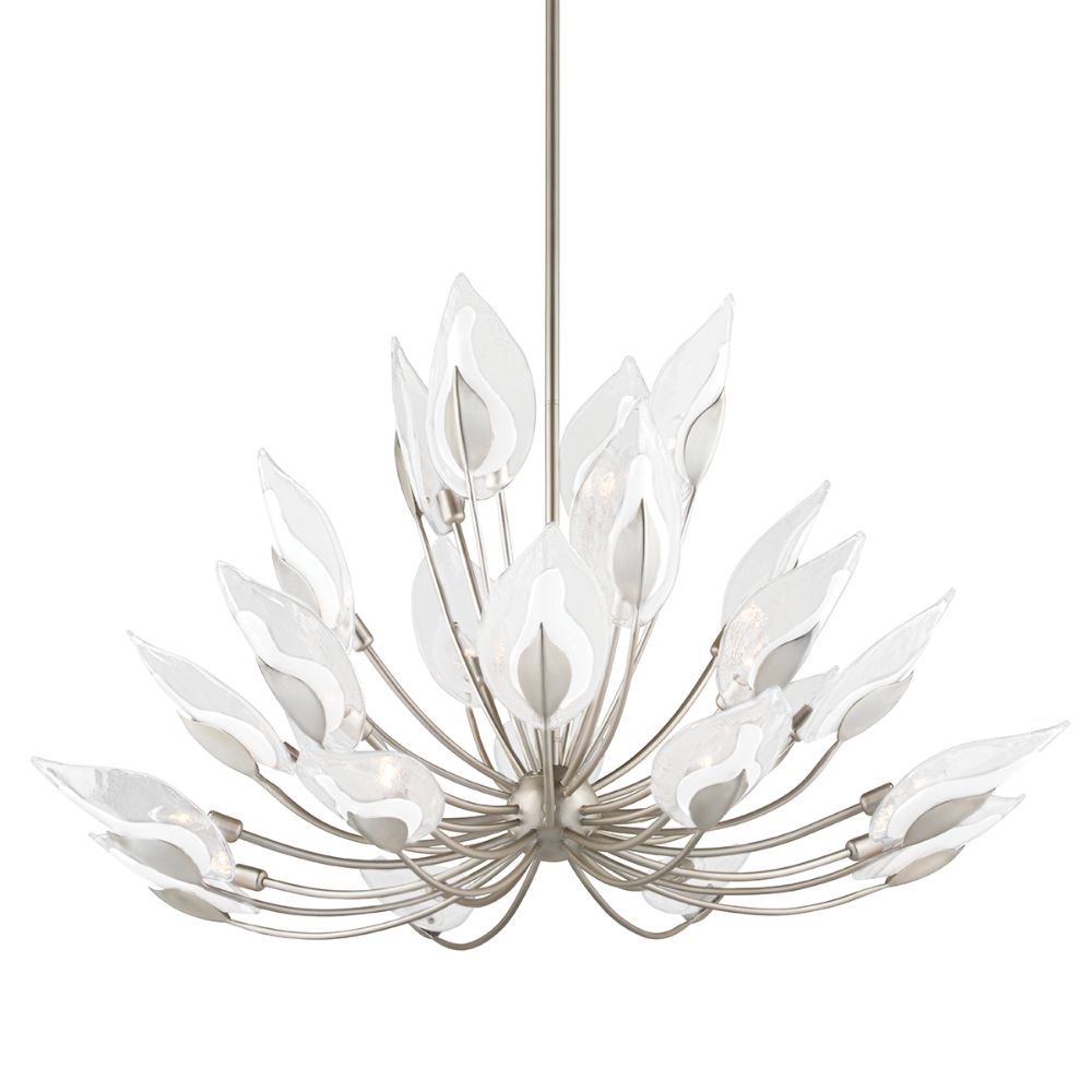 Hudson Valley Lighting 4856-SL Blossom 28 Light Chandelier in Silver Leaf