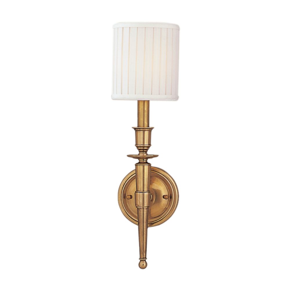 Hudson Valley Lighting 4901-AGB Abington 1 Light Wall Sconce in Aged Brass