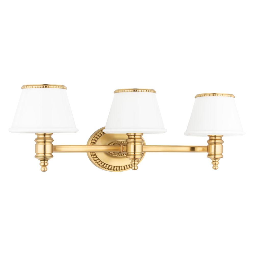 Hudson Valley Lighting 4943-FB Richmond 3 Light Bath Bracket in Flemish Brass