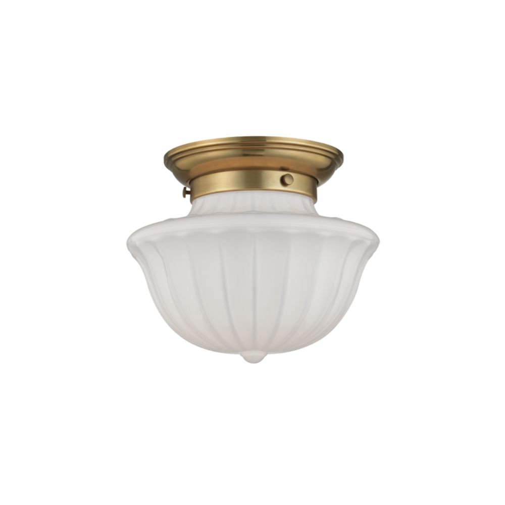Hudson Valley 5009F-AGB DUTCHESS-FLUSH MOUNT in Aged Brass
